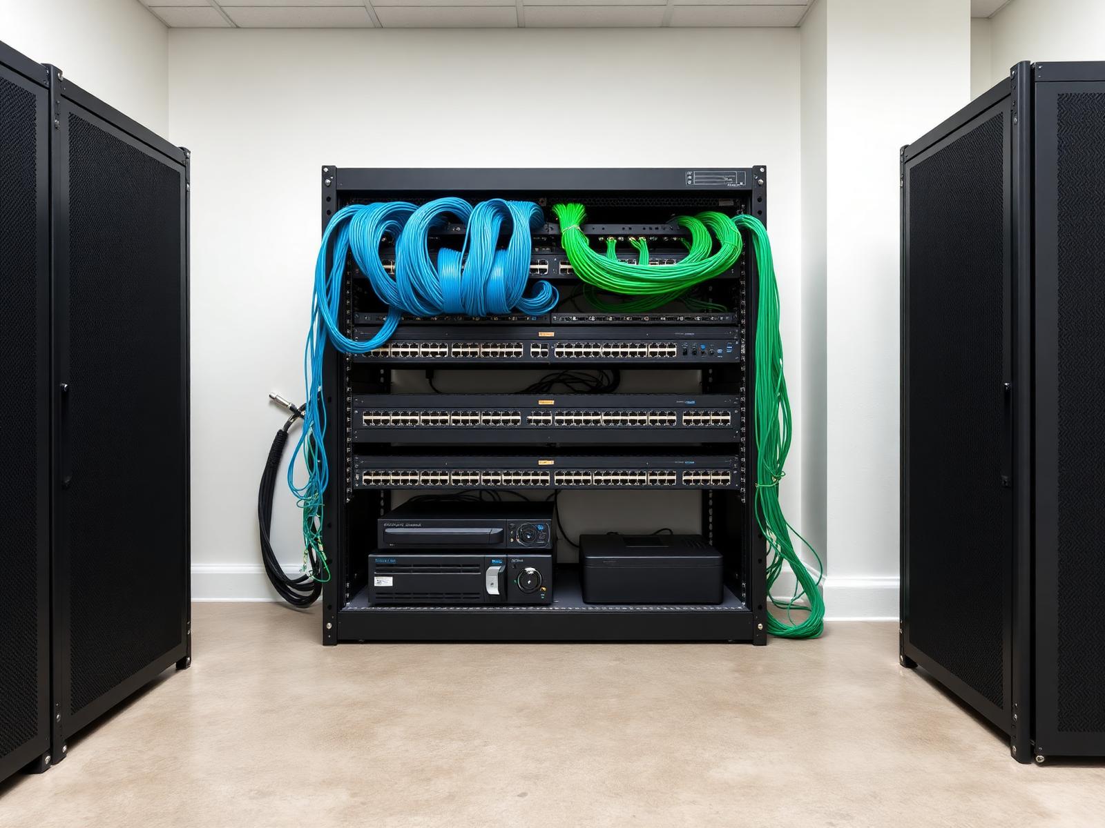 Multi-site standard rack build ready for shipping to the next location.